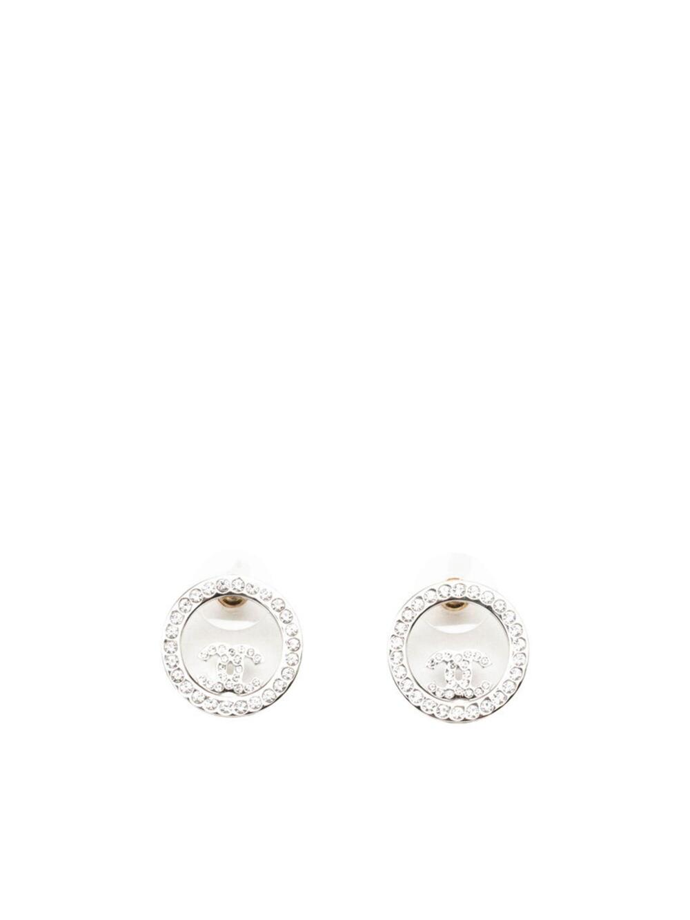 Chanel Cc Logo Round Stud Earrings #276075C11B